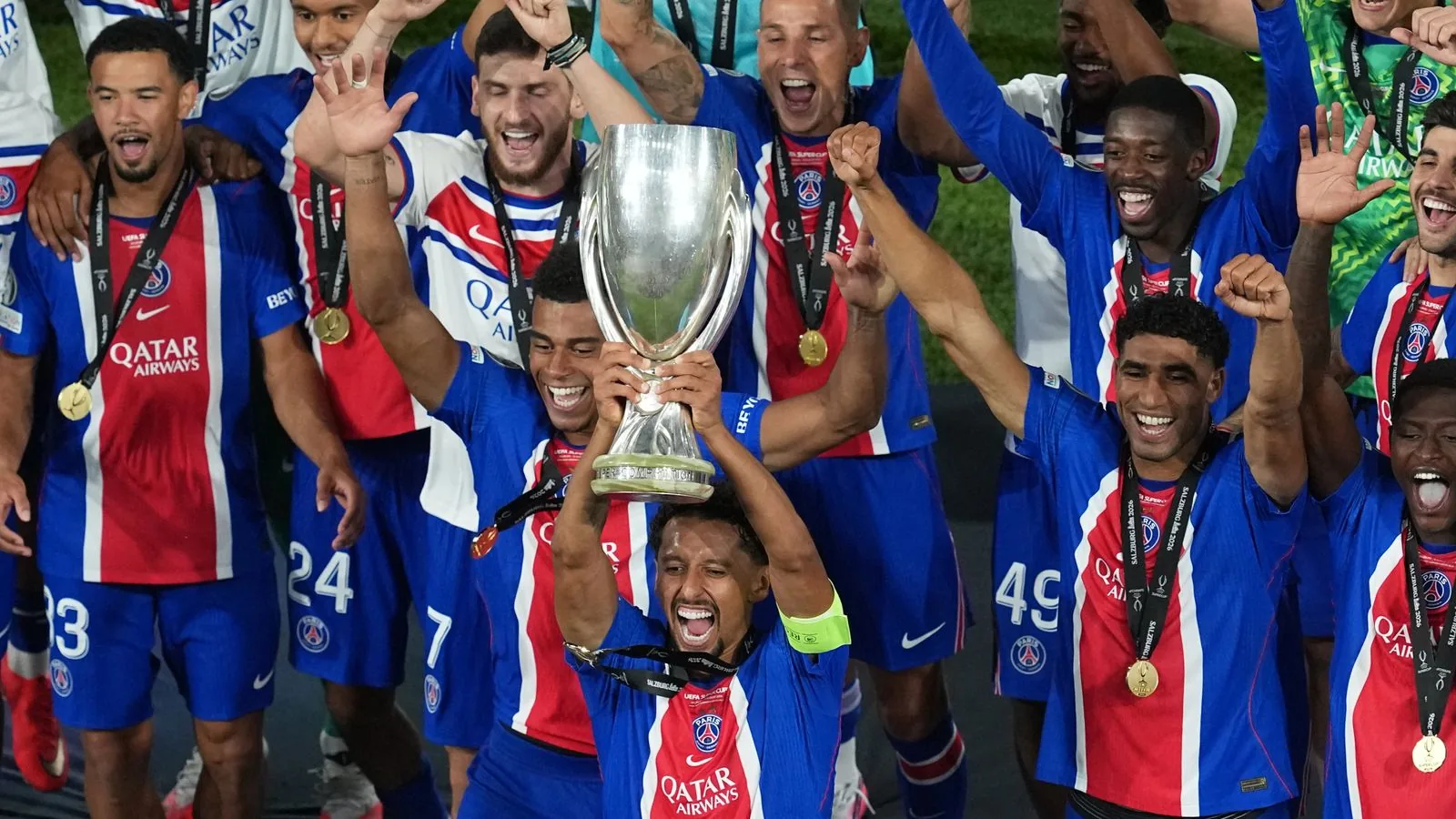 Paris Saint-Germain 2-1 Aston Villa: Desire Doue scores UEFA Super Cup winner as Brian Madjo strikes on debut